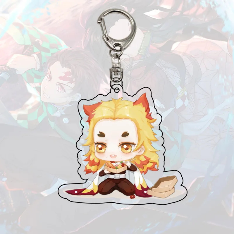 Аниме Demon Slayer брелки японский мультфильм рисунок акриловая сумка Подвески