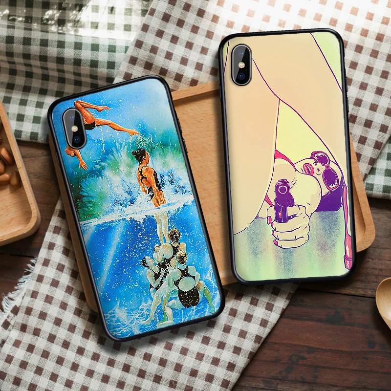 Пляжный чехол для девушек samsung S6 S7 край S8 S9 плюс мягкий силиконовый S10 NOTE 8 9 M10 M20 M30