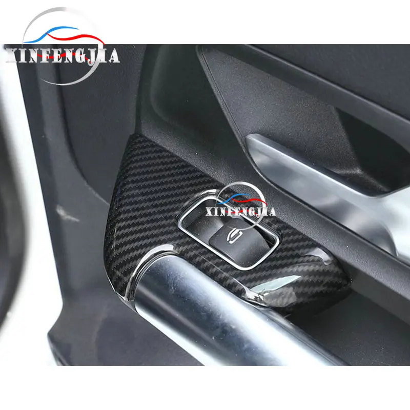 

For Mercedes-Benz B GLB Class 2020 Carbon fiber color Car Door Window Lift Control Switch Button Frame Trim Cover Auto interior