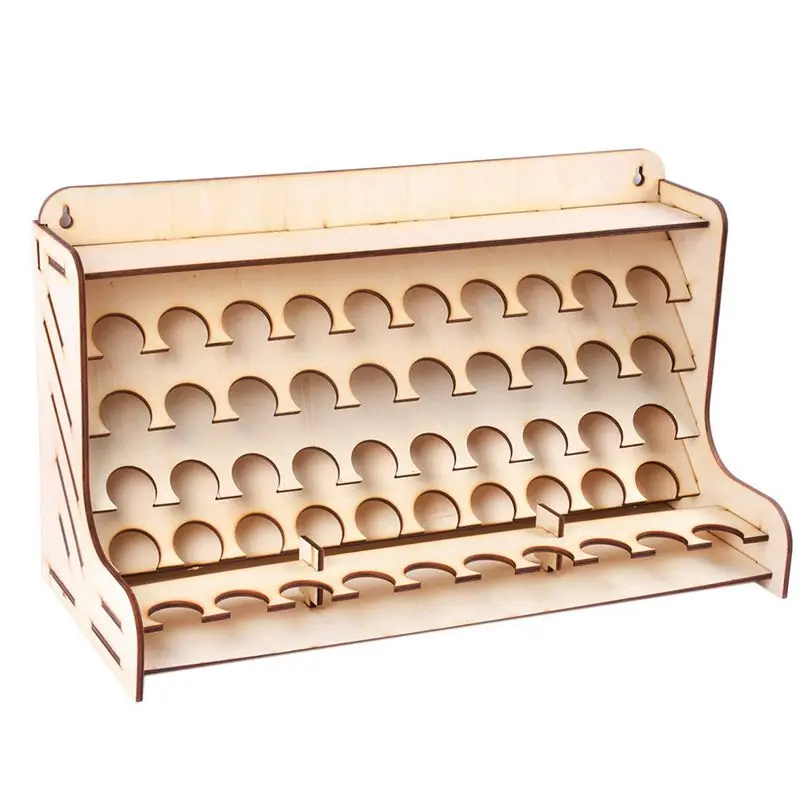 

2 Pcs Wooden Pigment Bottle Storage Organizer Color Paint Ink Brush Stand Rack Modular Holder School 74 Hole & 50 Hole