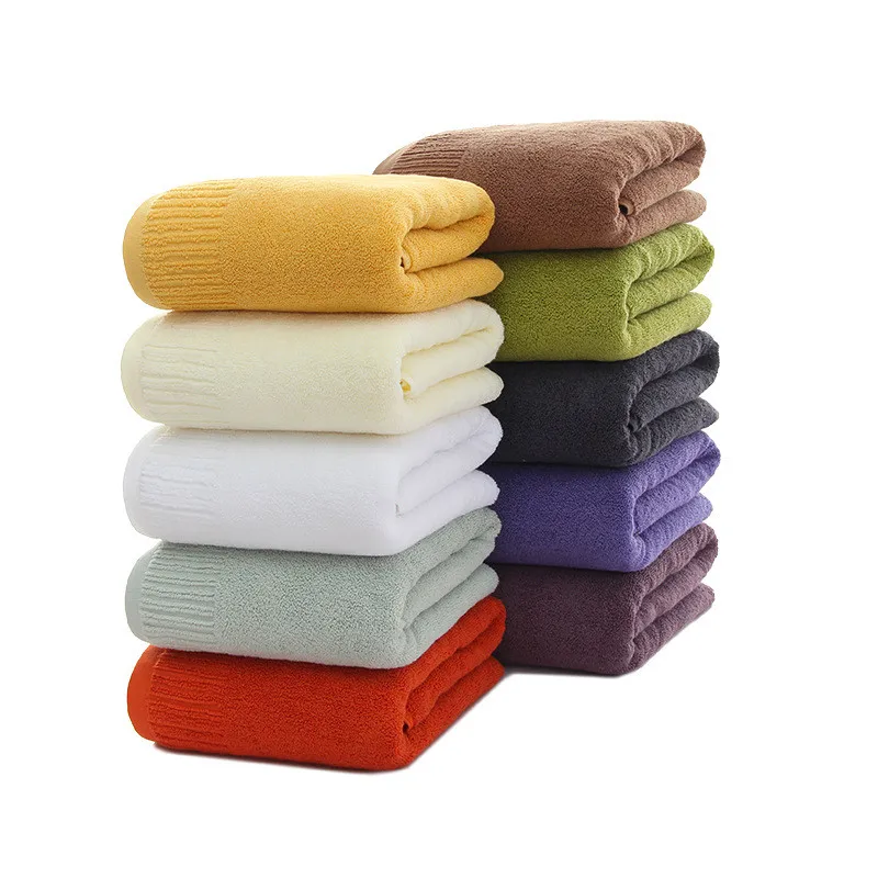 

70x140cm 100% Cotton Thicken High Quality Solid Color Soft Absorbent Bathroom Couples Adult Large Bath Towel