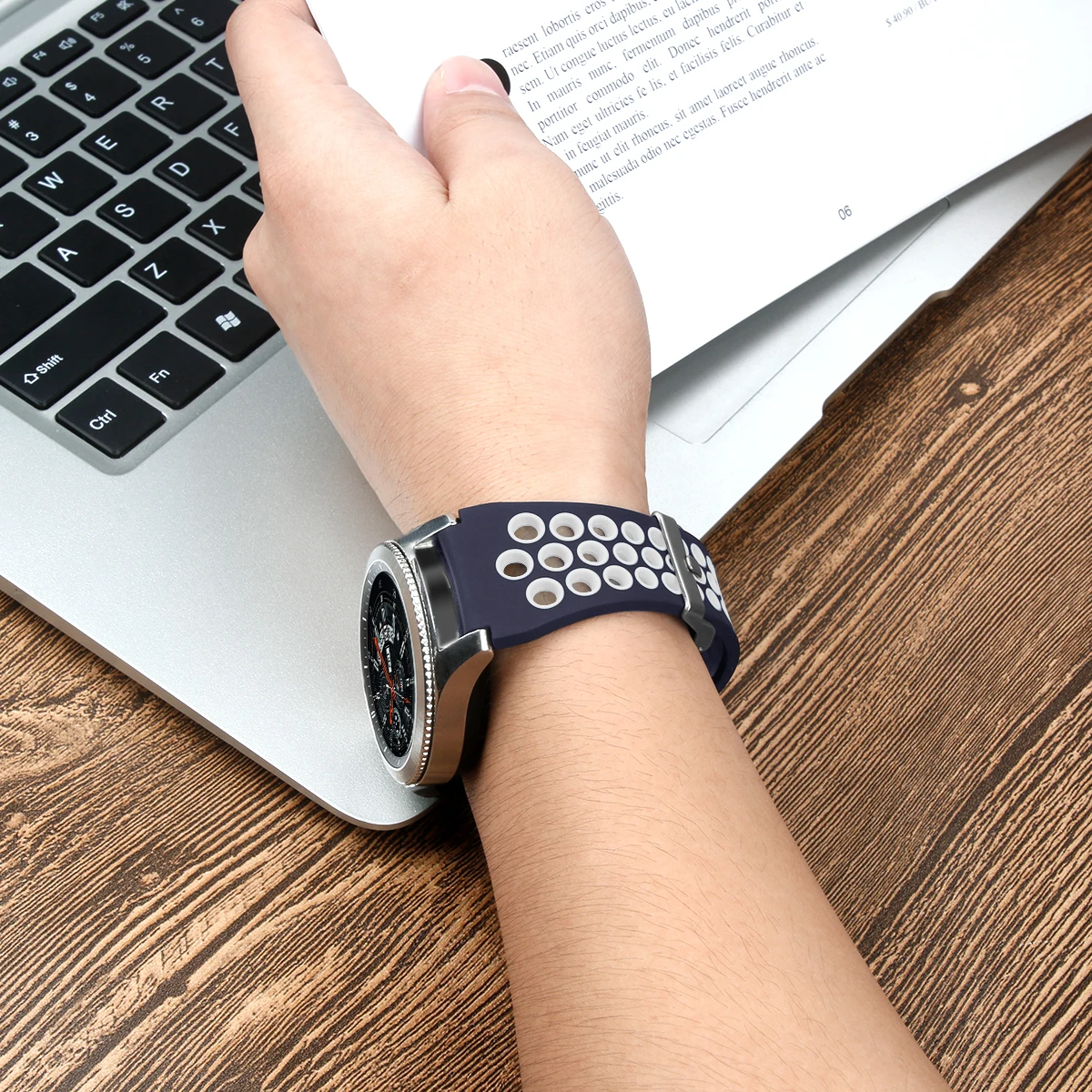 

22mm Silicone Sport Band For Samsung Galaxy Watch Gear S3 Classic Huawei Watch Replacement Watch Strap Band 91012