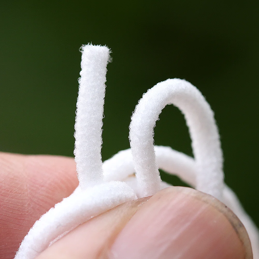 10 метров 3 мм маска для рта эластичная лента фотолента Ушная петля круглая