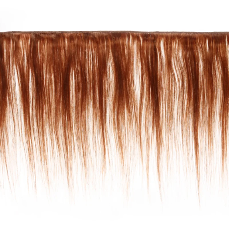 Каштановые Auburn 33# человеческие пряди волос KEMY, предварительно окрашенные бразильские прямые волосы для наращивания, 3/4 шт., не реми волосы
