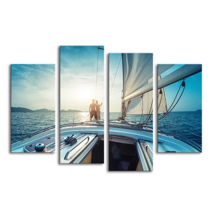 

Landscape Canvas Print Paintings Sailing Yacht Sailing Poster Morden Wall Art Pictures on Canvas Living Room Office Home Decor