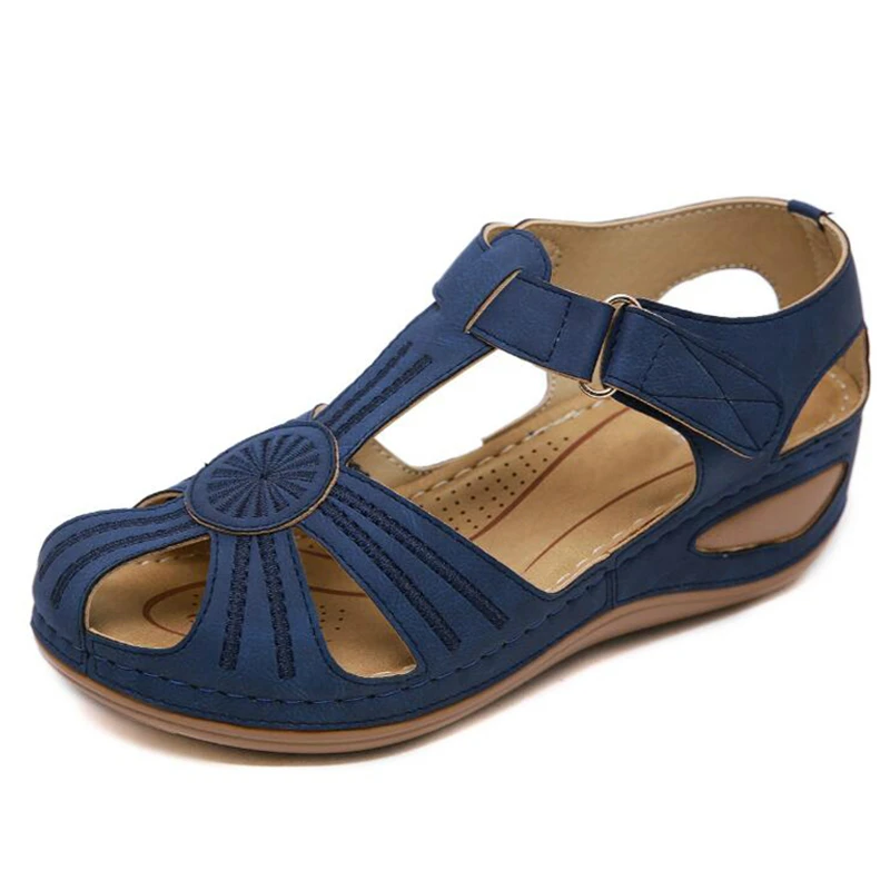 Летние женские сандалии-гладиаторы размера плюс Женские пляжные сандалии с