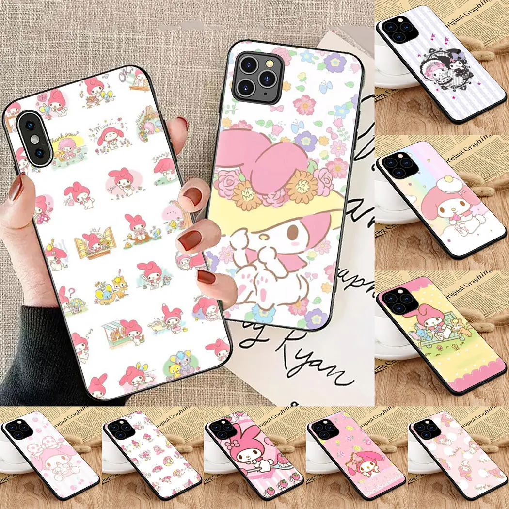 С рисунками из мультфильма My Melody Мягкий силиконовый чехол для телефона iPhone 5 6 7 8 11