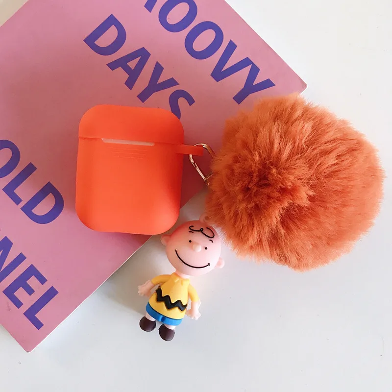 Япония мультфильм моя мелодия cinnamoroll Charlie коричневая собака аксессуары силиконовый чехол для Airpods 1 2 Крышка Bluetooth гарнитура coque - Цвет: E