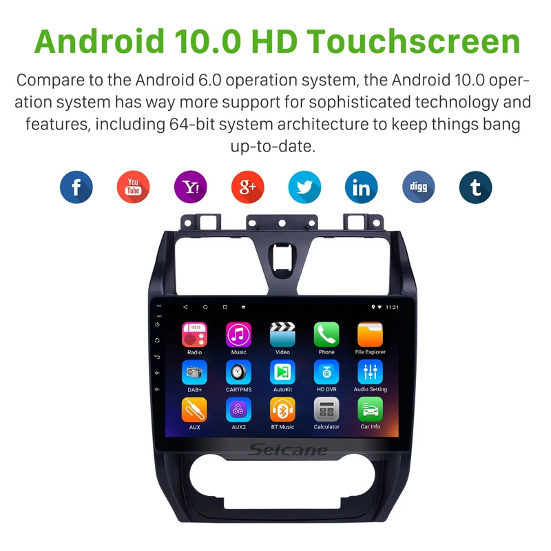 Seicane 2GB RAM RDS Android 10 API 29 автомобильный радиоприемник мультимедийный плеер для Geely