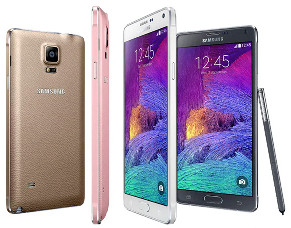 Разблокированный samsung Galaxy Note4 N910C четырехъядерный 5,7 дюймов 32 Гб Поддержка NFC с отпечатком пальца в мобильном телефоне