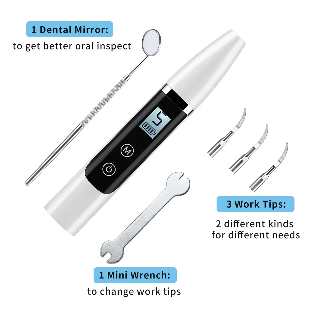 

Adults Electric Oral Irrigator Portable Dental Tartar Remover Tooth Scaler Teeth Stain Removal Calculus Eraser Dental Care Tools