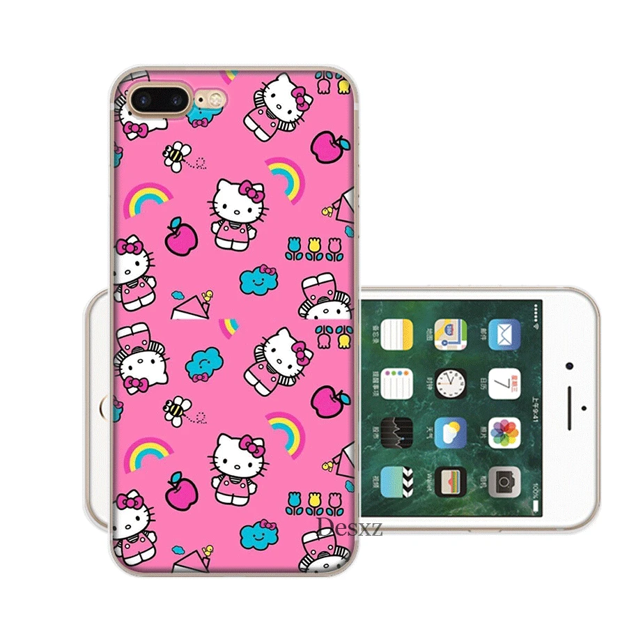 H7 Чехол для мобильного телефона iPhone Apple XR X XS Max 6 6s 7 8 P Lus 5 5S SE Shell Cute hello kitty защита Мода - Цвет: H7