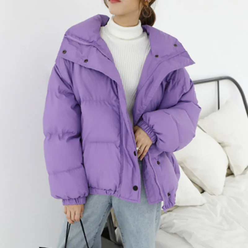 Плотная парка размера плюс для женщин 2020 однотонная зимняя куртка женская одежда