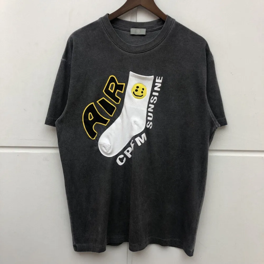

2020ss Sock CPFM.XYZ Washed Do Old T-shirt Kanye CPFM XYZ T Shirts Cotton Casual T-shirts men t shirt O-Neck Short