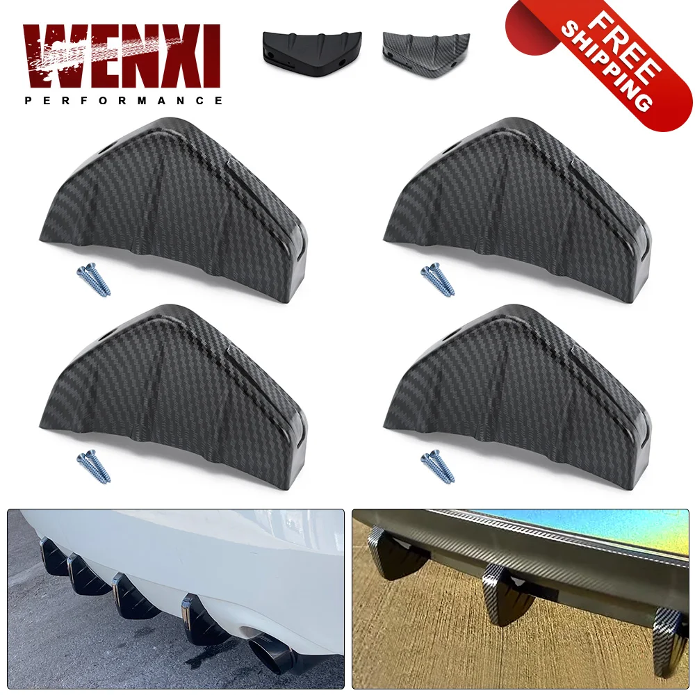 1 шт./4 шт. Универсальный Автомобильный задний спойлер из углеродного волокна -