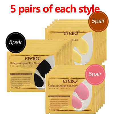 15pair 18 5/8/10/15packs Collagen Eye Mask Anti Aging Anti Puffiness Moisturizing Eye Masks Dark Circles Remover Eye Patches Gel Eye Pads - Цвет: 15pair 18