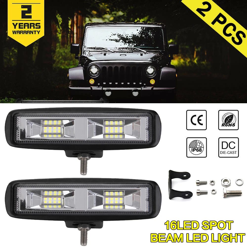 6-дюймовая 12 В 48 Вт 16 светодиодсветильник световая балка Рабочая лампа
