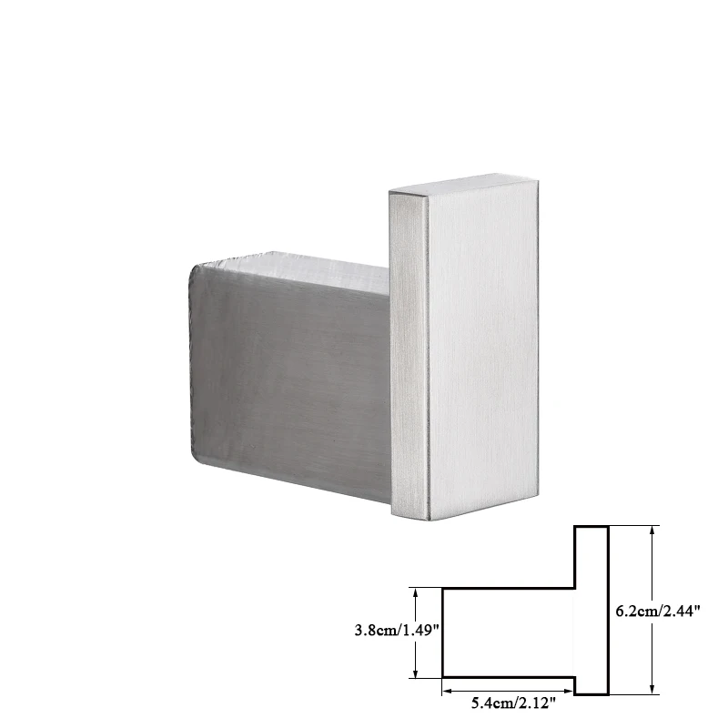 Robe Hook A Набор оборудования для ванной комнаты, никель, крючок для халата, полотенцесушитель, вешалка для полотенец, башня, барная полка, держатель для бумажной ткани, аксессуары для ванной комнаты, настенное крепление - Цвет: Robe Hook A