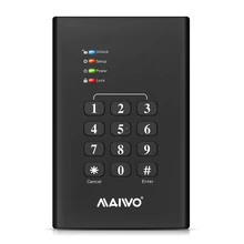 MAIWO K2568KPA HDD SSD Case 2.5 inch SATA III to USB 3.0 Encrypted Hard Drive Enclosure with Password Lock External HDD SSD Box