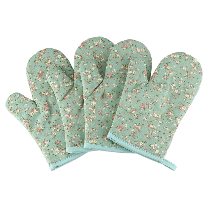 2 пары термостойкие перчатки для микроволновой печи Нескользящие хлопковые