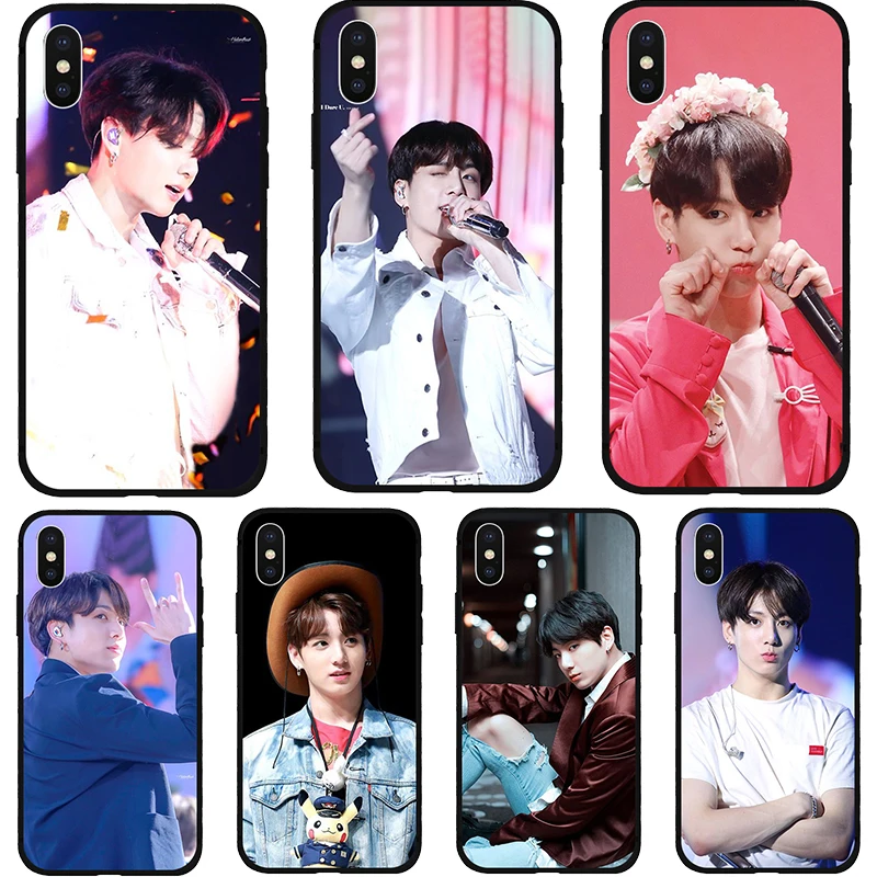 Чехол для телефона Euphoria Jungkook kim namjun KPOP черный мягкий чехол из ТПУ Apple iPhone X XR XS MAX 7 8