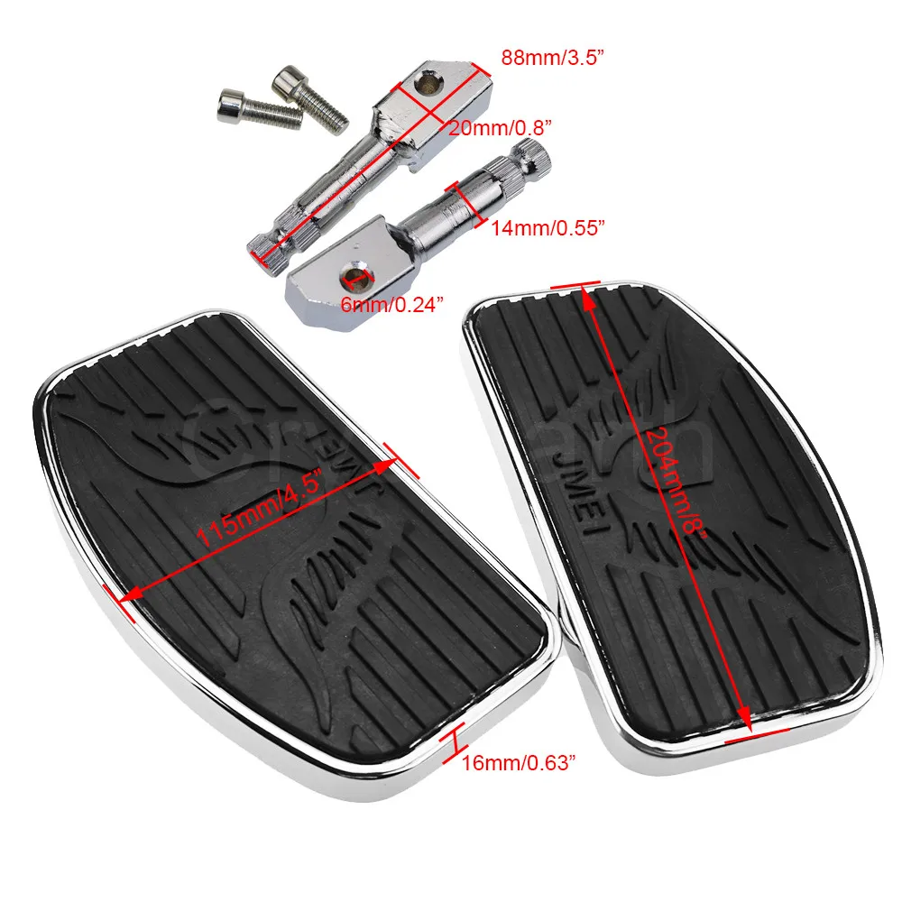 Широкие подножки для мотоцикла, опорные подножки для Honda VTX 1300 1800 для Yamaha Drag Star/Vstar XVS400 XVS650 XVS1100 1988 - Цвет: Rear