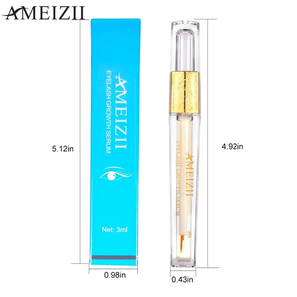 AMEIZII Eyelash Growth Eye Serum Natural Eyebrow Enhancer Longer Thicker lift Lashes Mascara Nourishing Essence Oil | Красота и