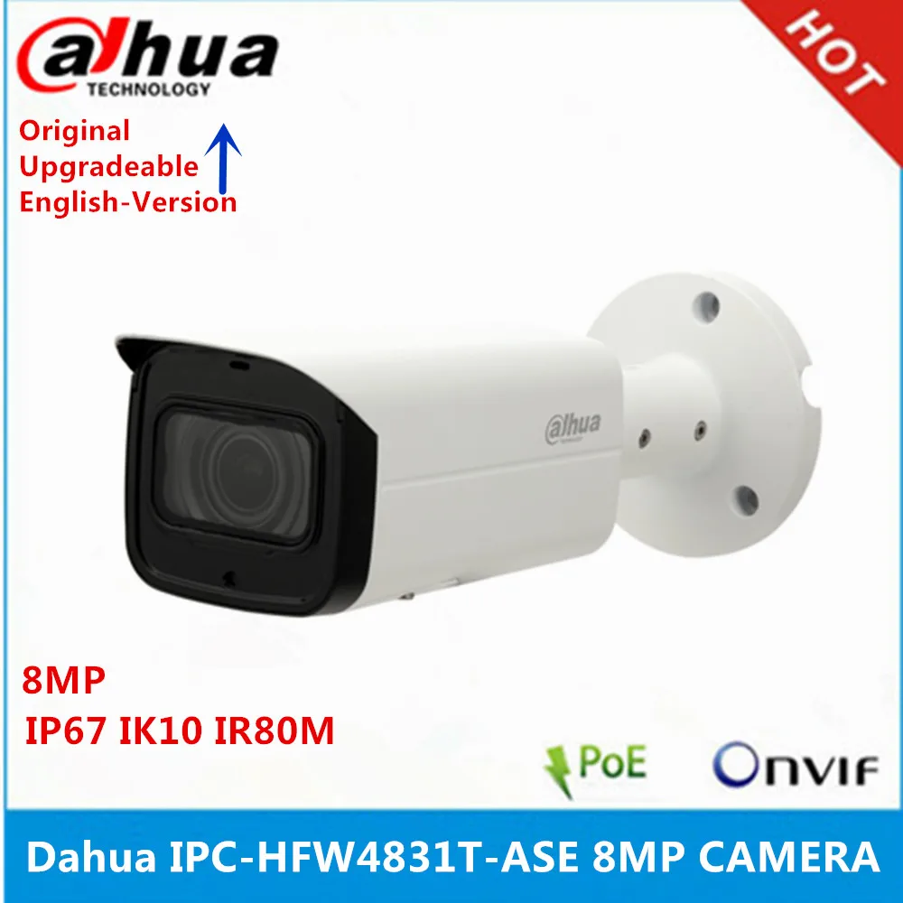 Оригинальная цилиндрическая мини камера dahua IPC HFW4831T ASE IP67 IK10 8MP WDR IR80|motorized lens|ip