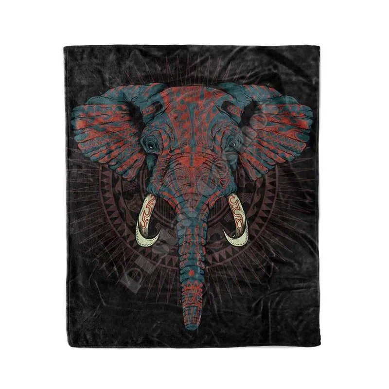 

Elephant Warrior Blanket Fleece Blanket 3D full printed Wearable Blanket Adults/kids Fleece Blanket Sherpa Blanket Drop Shippng