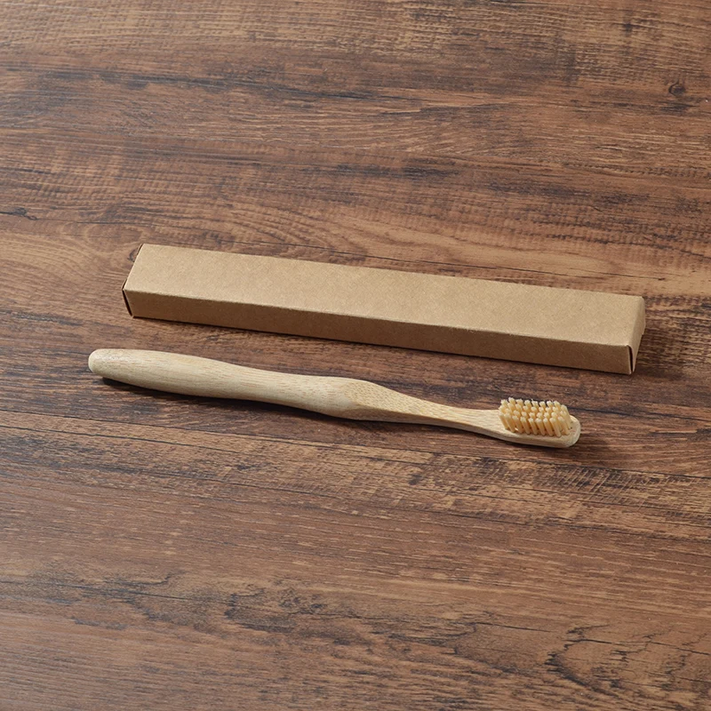 1 шт. Экологичная зубная щетка Бамбуковая с мягкой щетиной овальной бамбуковой