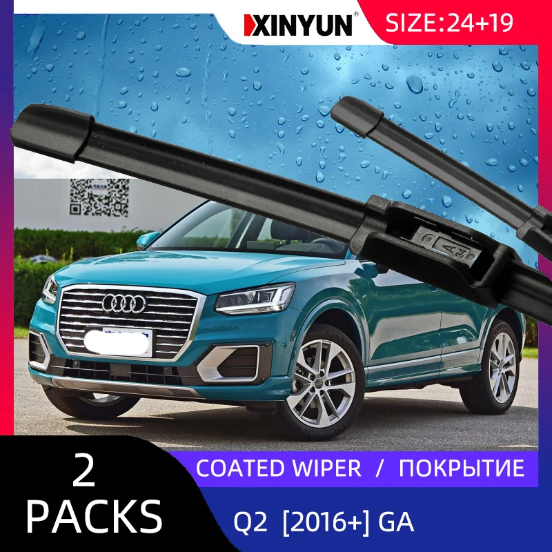 

Wiper LHD Front Coated Wiper Blades For Audi Q2 2016 2017 2018 2019 2020 Windshield Windscreen Front Window 24"+19"