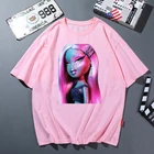 Футболка женская с забавным рисунком, розовая стильная рубашка в стиле хип-хоп, уличная одежда в стиле Харадзюку, Y2k Bratz, лето