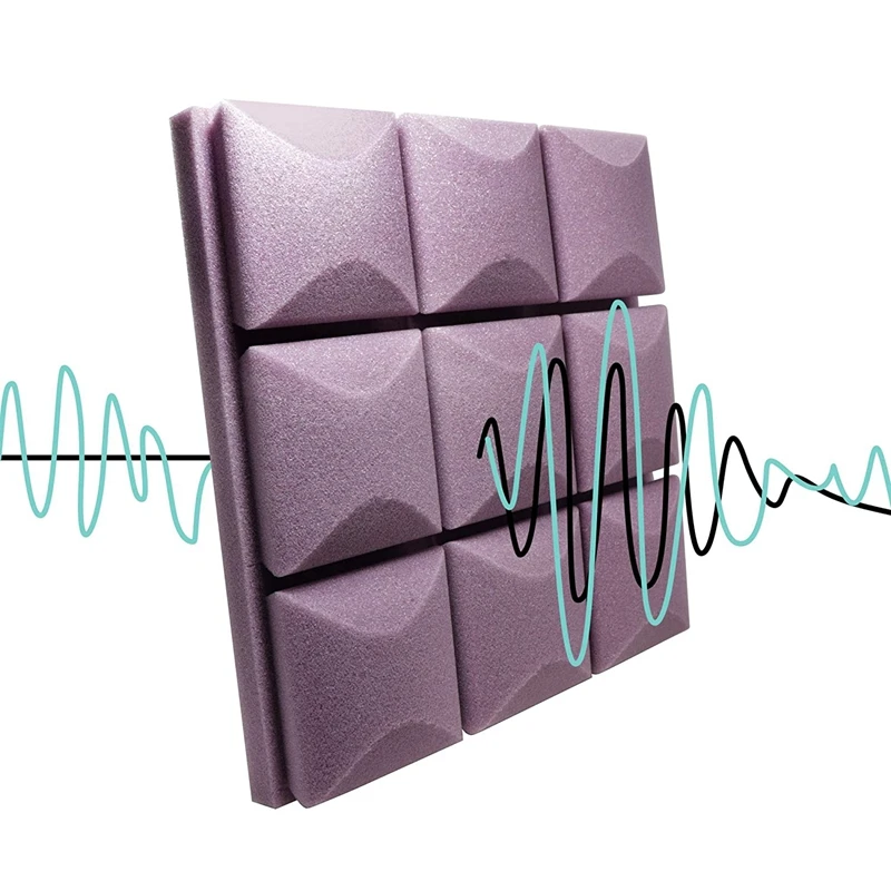 

12Pcs Acoustic Soundproof Foam,Acoustic Panels Foam Tiles with High Density Cancelling Foam for Recording Studio