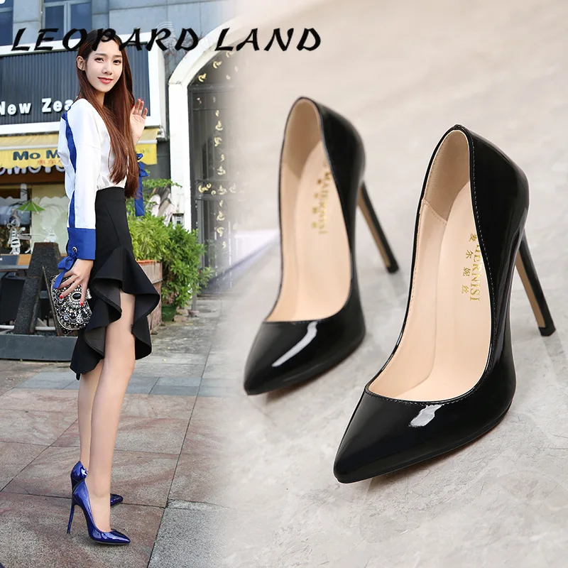 Женские леопардовые туфли на каблуке 11 см тонкие очень высоком женские лодочки с