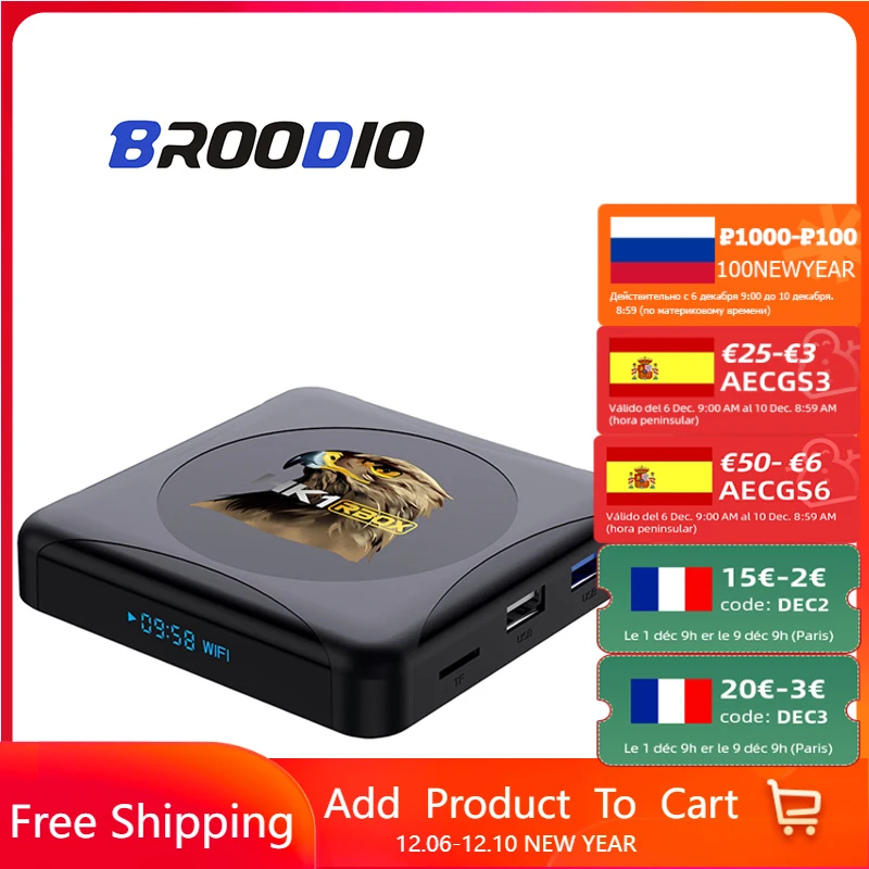 

Bluetooth 4 Tv Box Android 10.0 Smart TV Media Player Tvbox 2.4G 5G Wifi Tvbox Android Receiver TV Box 4GB RAM HK1 Top Set Boxes
