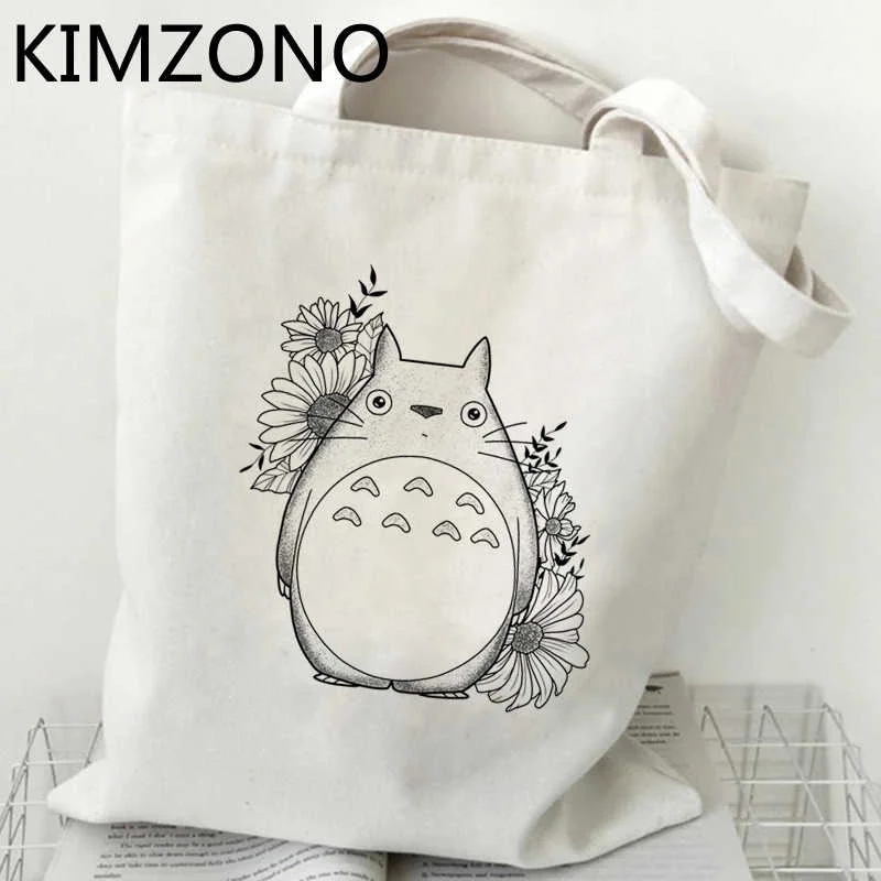 

Totoro shopping bag shopper tote grocery recycle bag cotton eco bag bolsas ecologicas reciclaje reusable sacola grab
