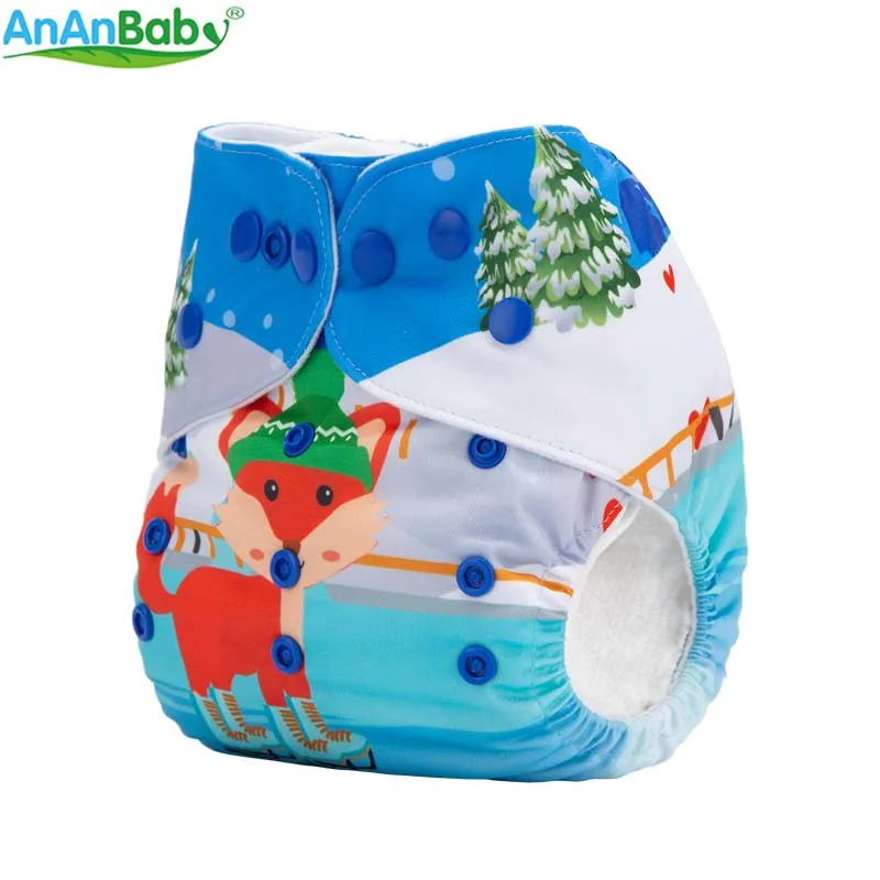 {AnAnBaby} Горячая Распродажа, новые тканевые подгузники с принтами, многоразовые моющиеся подгузники для отдыха