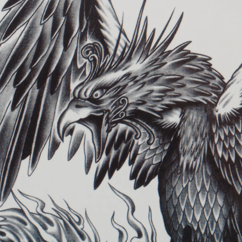 3D переводная наклейка искусство тела стикер черный дракон одноразовая Съемная