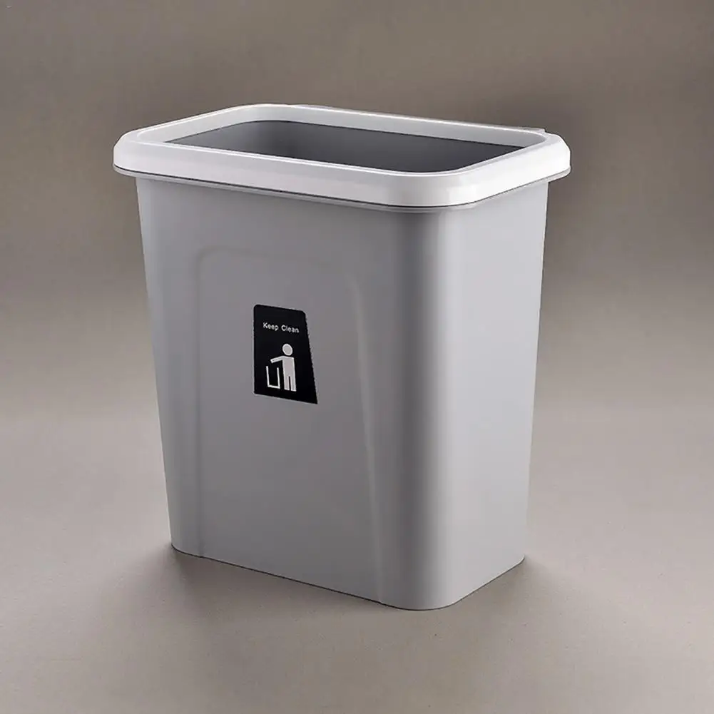 

Hanging Trash Can -Kitchen Cabinet Doors Trash Storage Bin Push Type Open Wall-Mounted Plastic Garbage Bin Rubbish Container