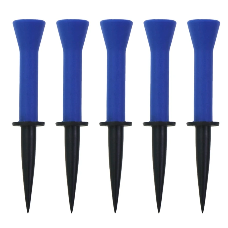 

5Pcs Golf Tees 58/76mm High Resilience Durable Rubber Cushion Top Golf Tee for Golf Practice Golf Accessories