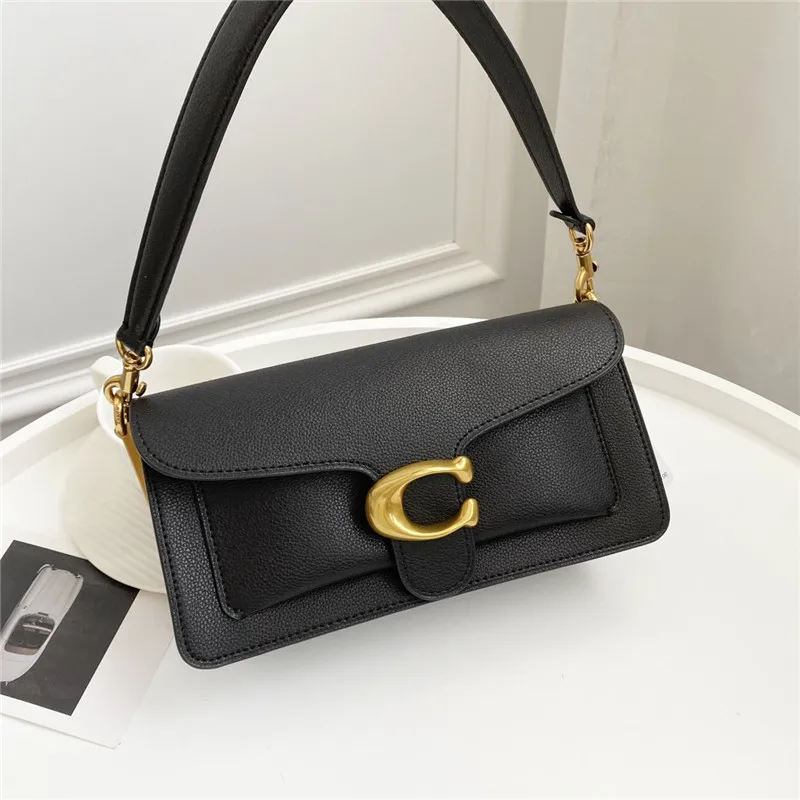 

Luxury designer handbag 2021 women's brand Color matching stick bag with cow leather casual one shoulder slanting underarm bag