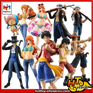 SALE0a 100% оригинальная переменная фигурка MegaHouse Action Heroes-Luffy Law Ace Nami Tony Sabo из ONE PIECE