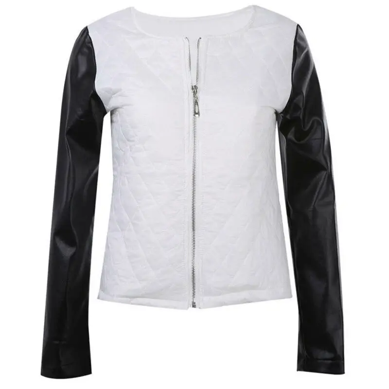 Женская кожаная куртка на молнии Повседневная Байкерская летная верхняя