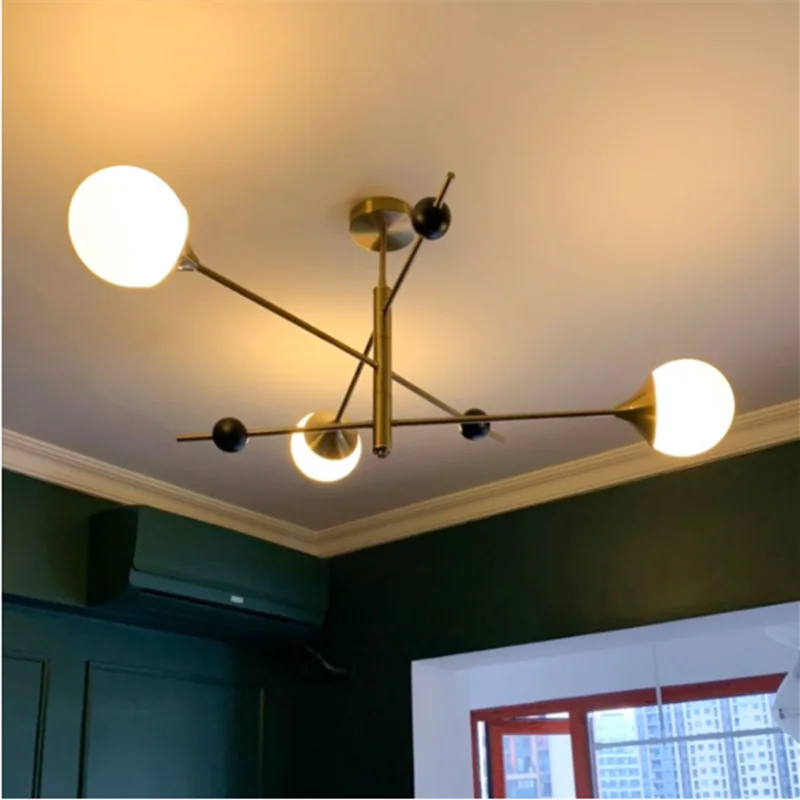 

Orbital 3-Tier Chandelier European lustre vintage LED penant lamp minimalism style rotatable pipe home interior ball chandelier