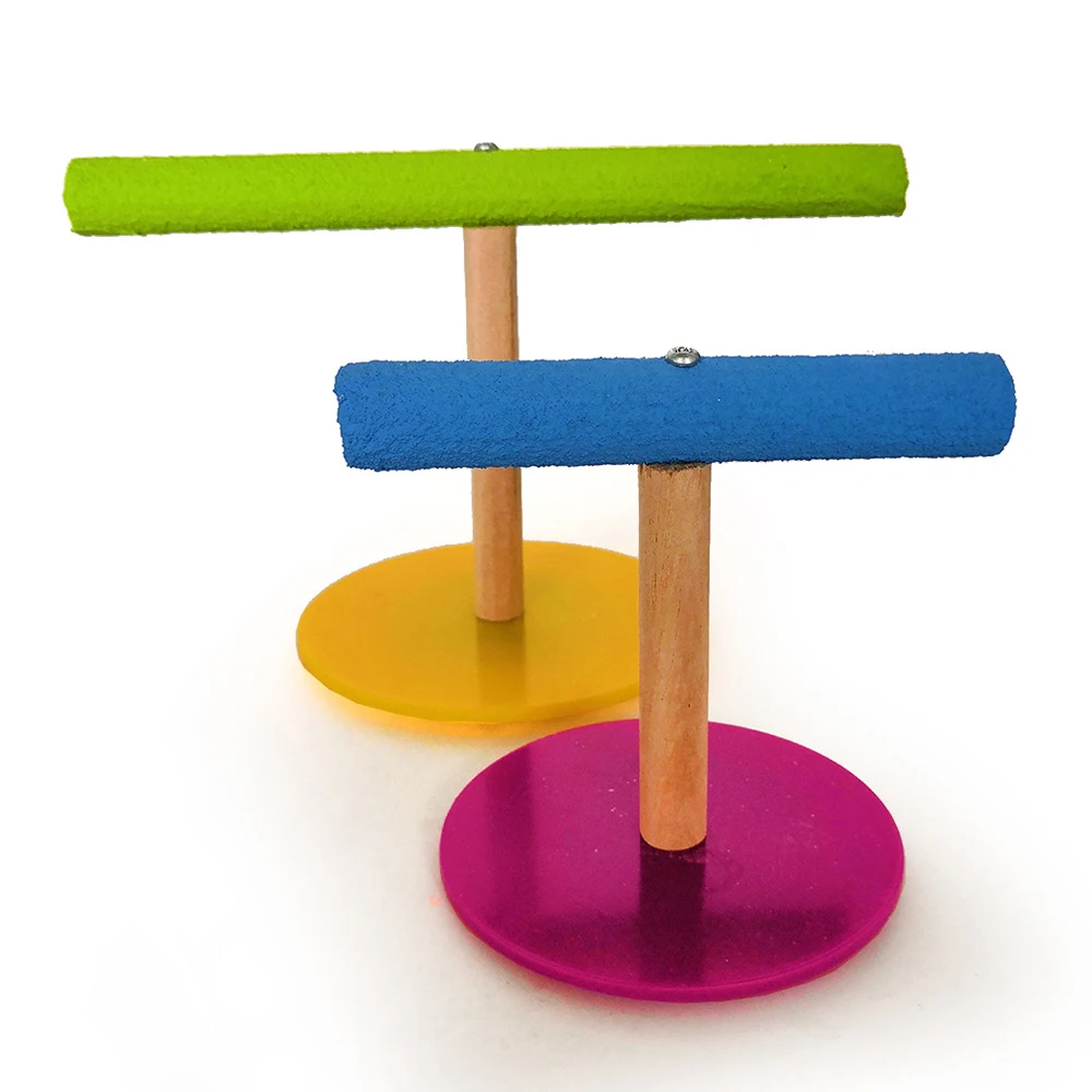 1 шт. матовая деревянная подставка для попугая поддержка забавного стоячий