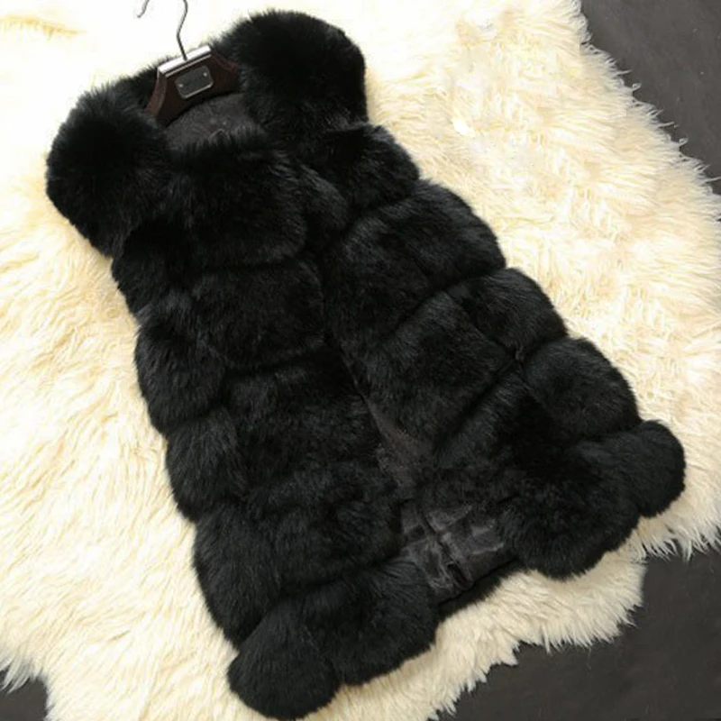 Пушистый меховой жилет зимнее пальто женское пальто из искусственного меха куртка chalecos para mujer Толстая теплая меховая парка верхняя одежда белый черный бордовый