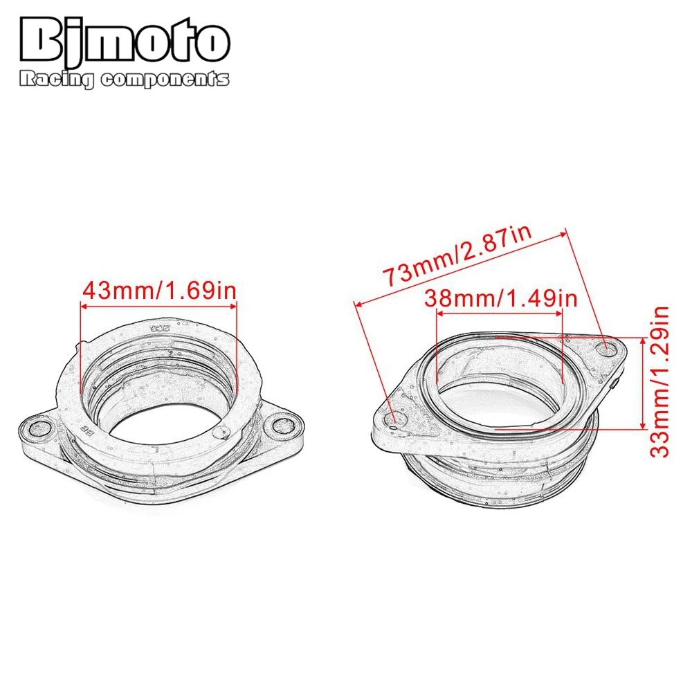 2C0-13586-00 13596 адаптер мотоциклетного карбюратора впускная труба для Yamaha YZF-R6 YZF600 R6