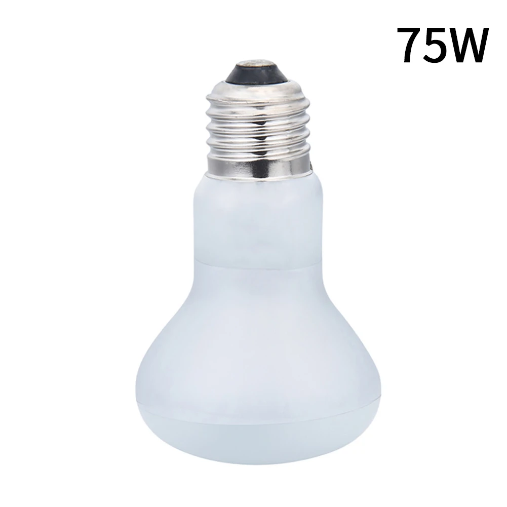White 75W Мини-25/50/75/100 Вт лампа для рептилий обогреватель для рептилий E27 УФ дневной и ночной амфибия броши в виде ящерицы светящаяся черепашка светильник в виде змеи рептилий BulbLight - Цвет: White 75W