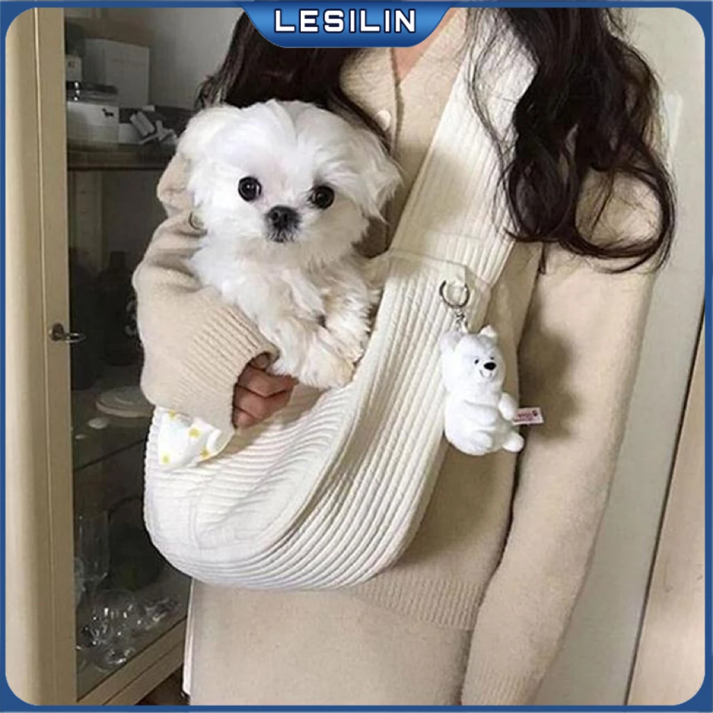 

Handmade Dog Puppy Kitten Carrier Outdoor Travel Handbag Canvas Single Shoulder Cat Bag Sling Comfort Carrying Bag Breathable