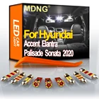MDNG Canbus фотоэлемент интерсветильник 2020 Hyundai Accent Elantra Palisade Sonata Карта Купол багажник номерной знак лампа
